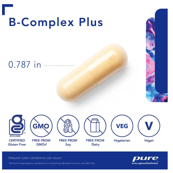 Pure Encapsulations B Complex Plus 60 Veg Capsules