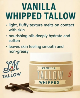 Lady May Whipped Tallow Moisturizer 24oz - Vanilla