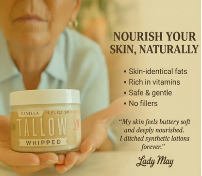 Lady May Whipped Tallow Moisturizer 9oz - Vanilla, additional product image 2