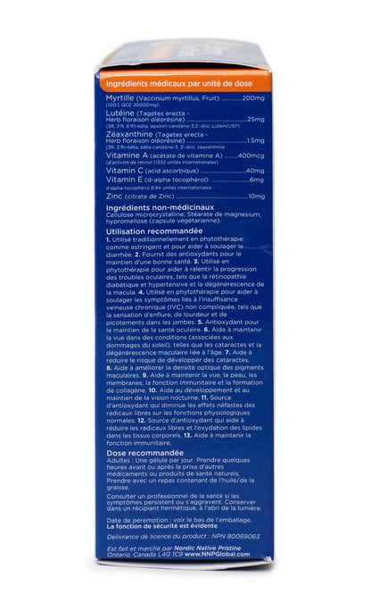 Nordic Native Pristine Mega Bilberry Eye Vitamin 60 caps, additional product image 2