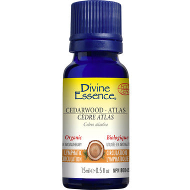 Divine Essence Atlas Cedarwood Organic Essential Oil - 15ml