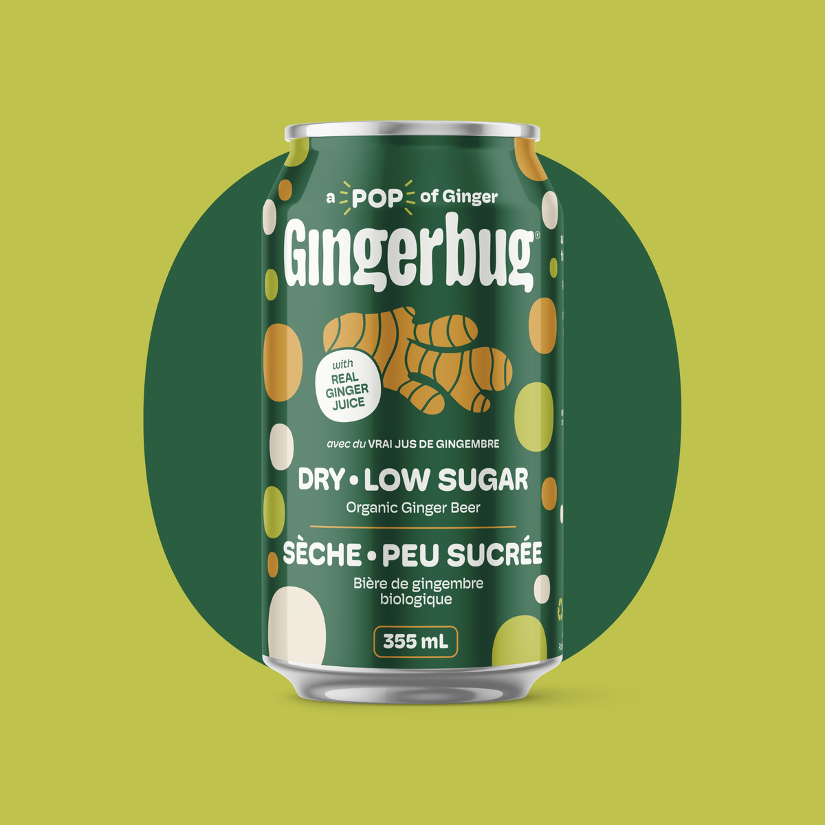 Gingerbug Dry & Low Sugar Ginger Beer 355ml