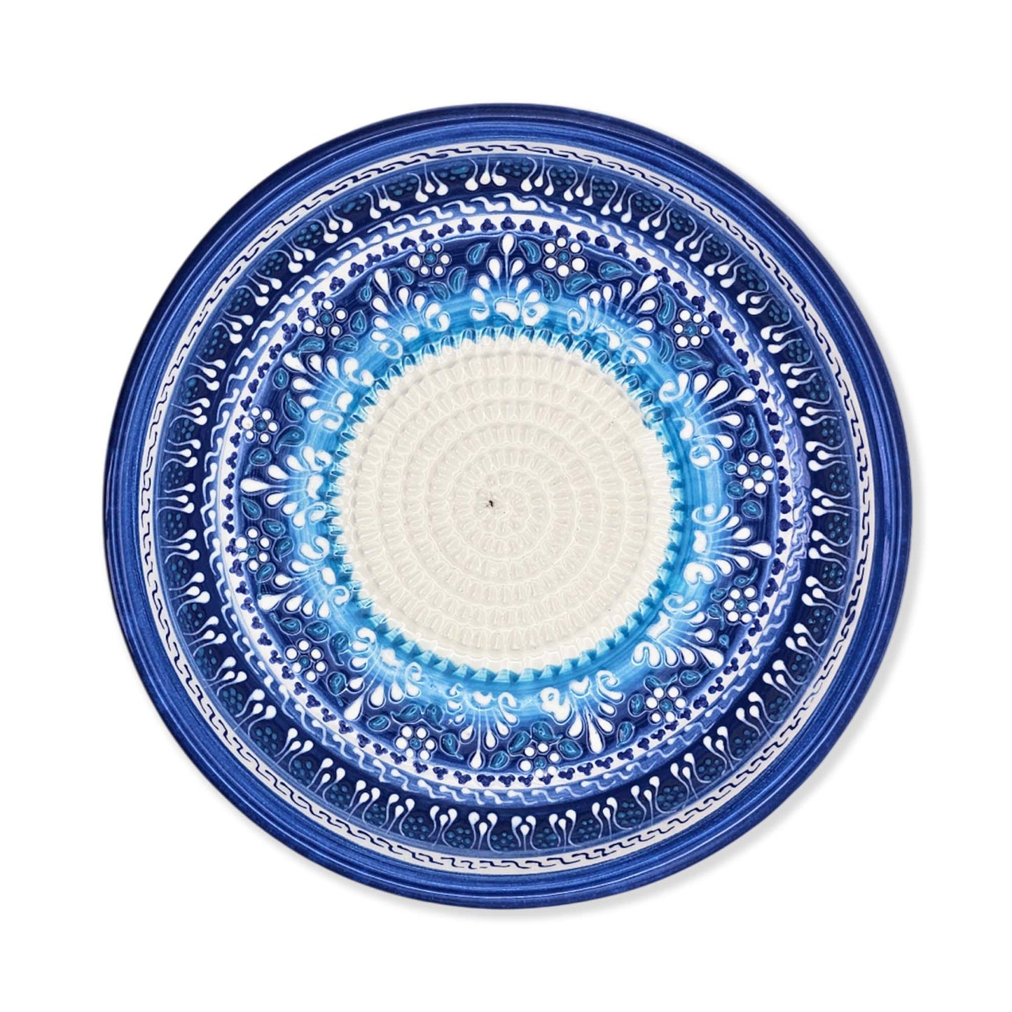 EVANLIFE Garlic Grater Bowl, Festive Mandala Design Grater Plate, 7" Ceramic Garlic Grinder Bowl: With Brush