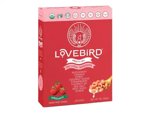 Lovebird Organic Grain Free Cereal Fruity Os 198g - Organic and Non-GMO