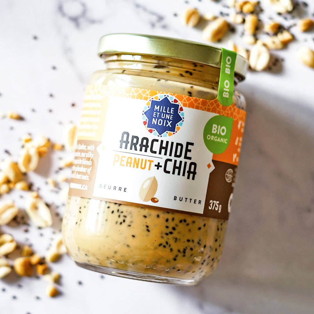 Mille et Une Noix Organic Peanut & Chia Butter — 375g
