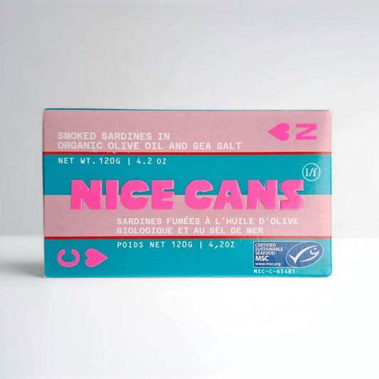 Nice Cans Wild-Caught Canned Sardines In Organic Olive Oil and Sea Salt, 120 g