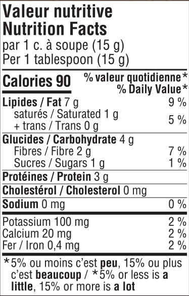 Mille et Une Noix Organic Peanut & Chia Butter — 375g