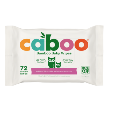 Caboo Bamboo Baby Wipes Unscented - 72 ct