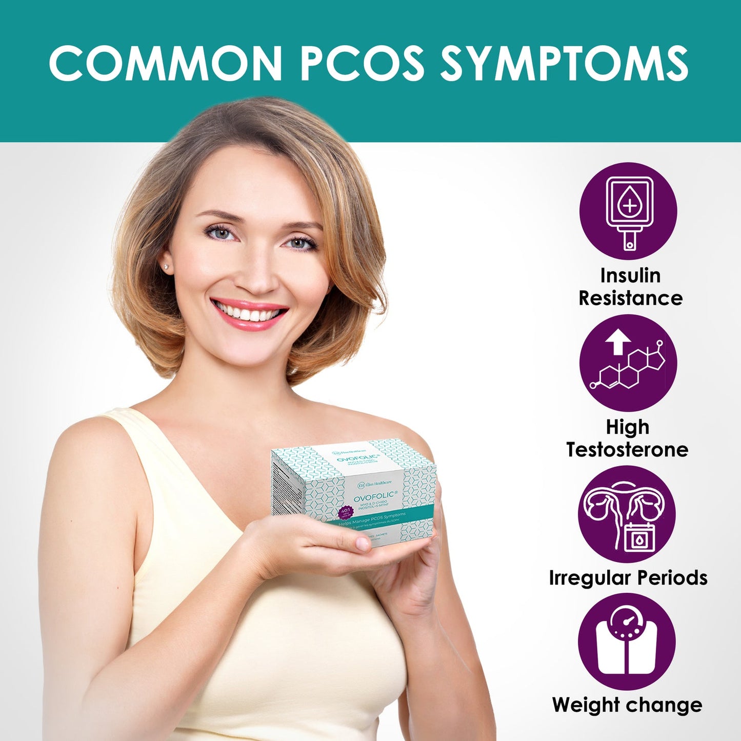 Ovofolic: Premier Myo-Inositol Supplement for PCOS Management 60 pouches
