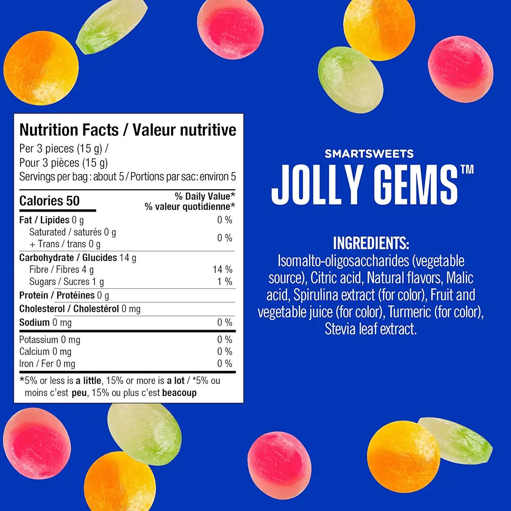 Smart Sweets Jolly Gems Hard Candy 70g