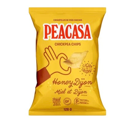 PEACASA High Protein Chickpea Chips Honey Dijon 128g