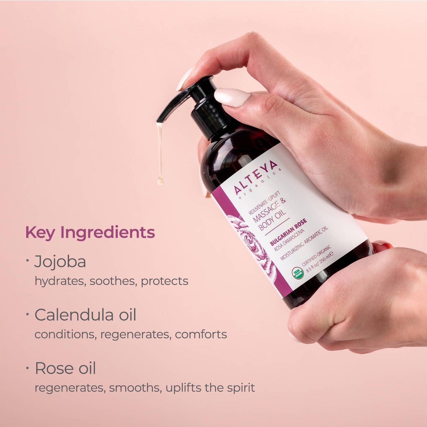 Alteya Rejuvenating Massage and Body Oil Bulgarian Rose