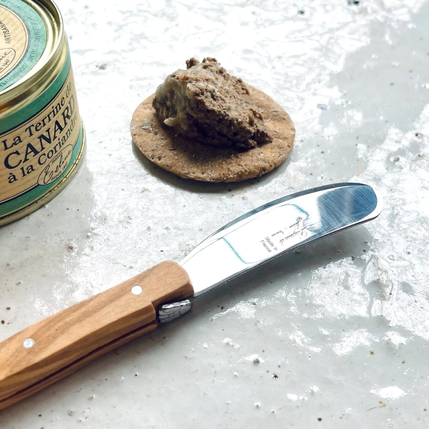 Laguiole Small Butter Knife - Olive Wood Handle, Made in France