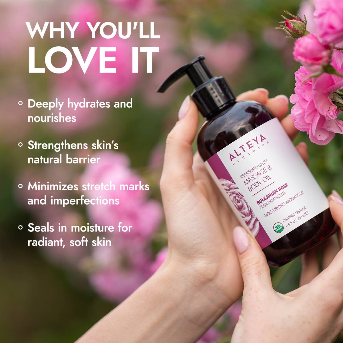 Alteya Rejuvenating Massage and Body Oil Bulgarian Rose