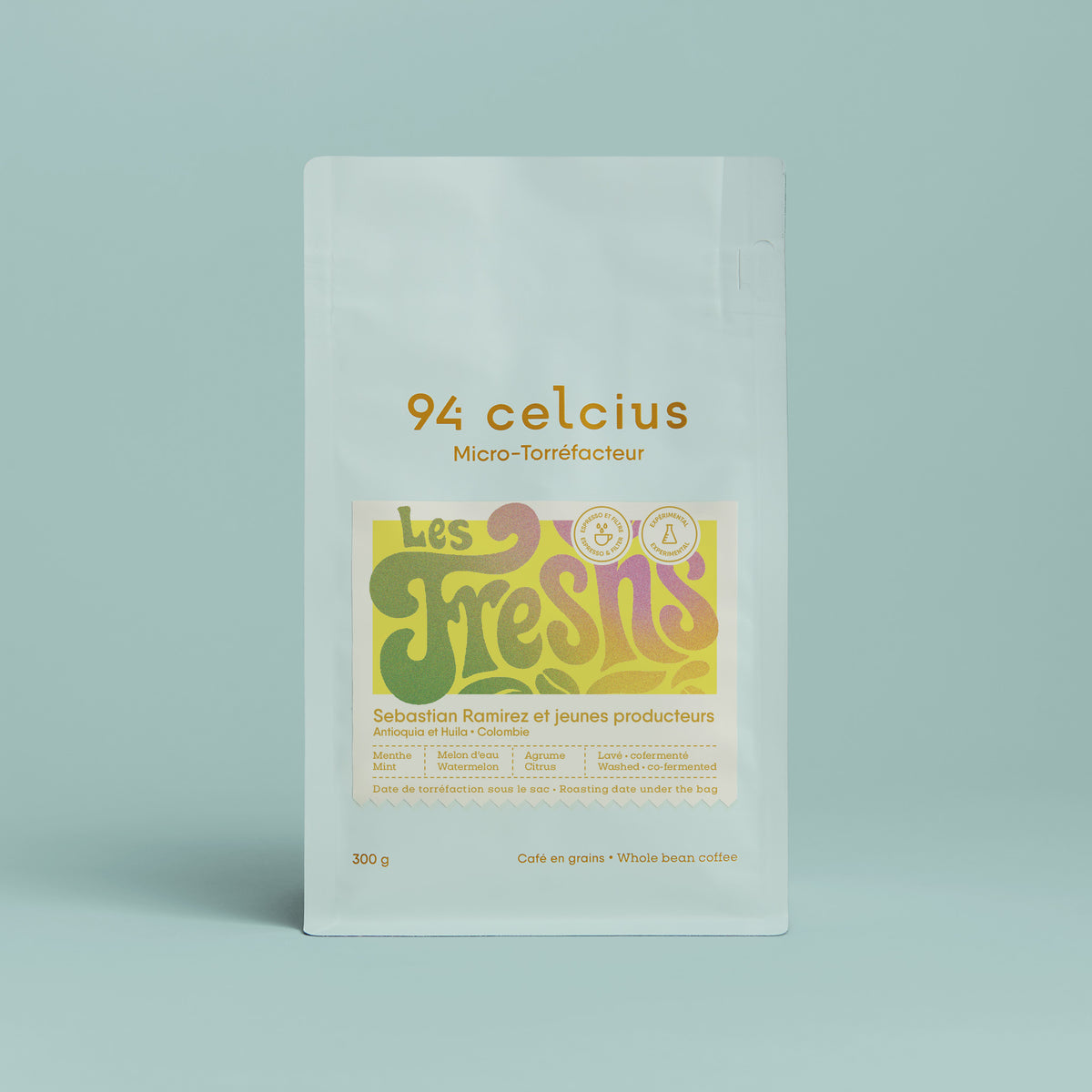 94 Celcius coffee - Les Freshs, coffee from Colombia | Unblended x Sebastian Ramirez 300g