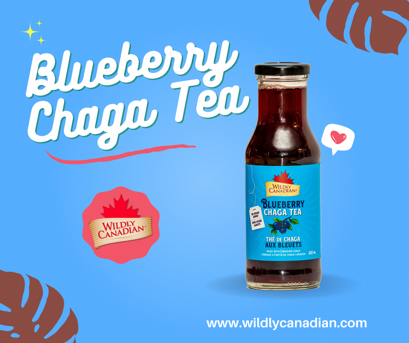 Wildly Canadian Blueberry Chaga Tea 300mL