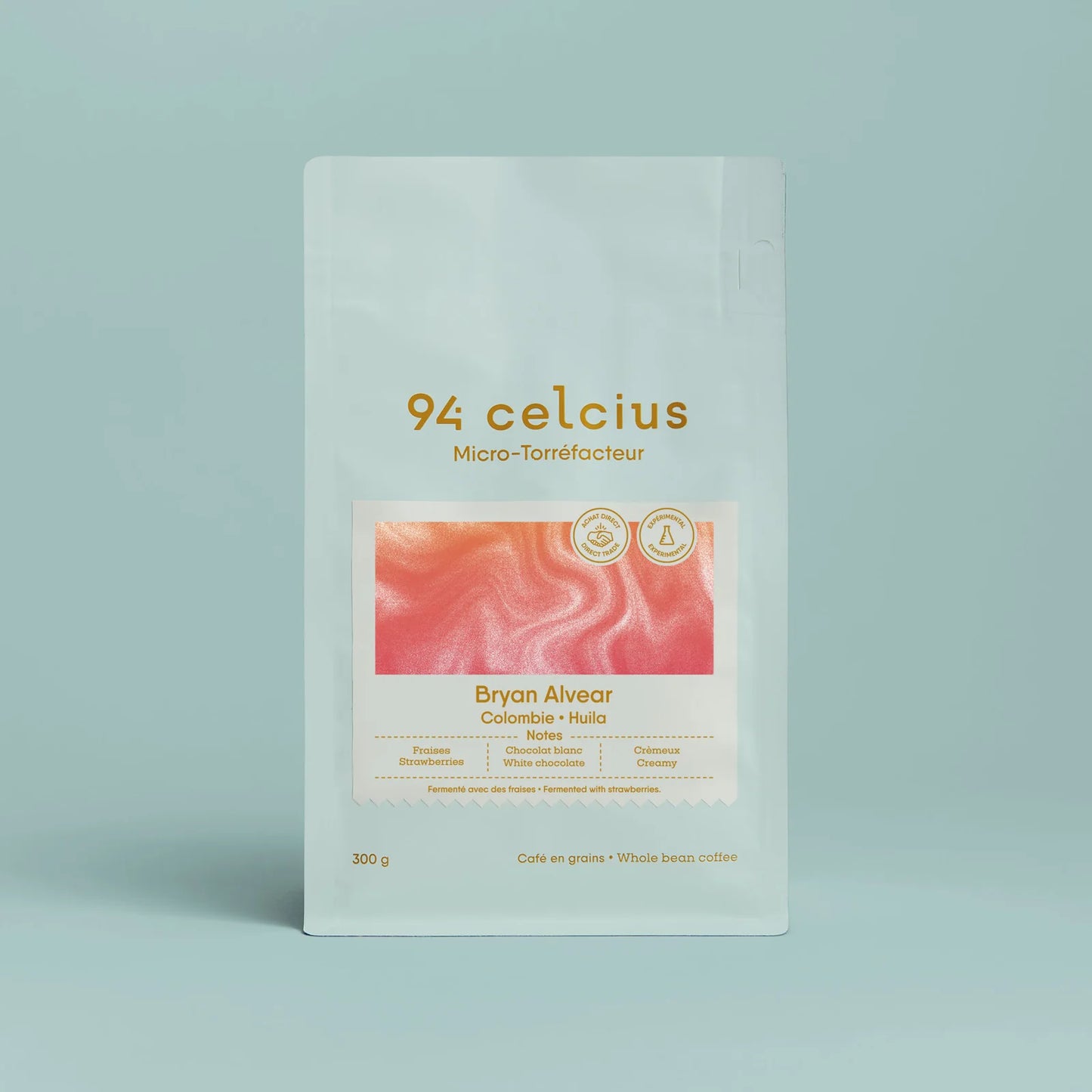 94 Celcius coffee - Brayan Alvear - Colombia co-fermented with strawberry 300g