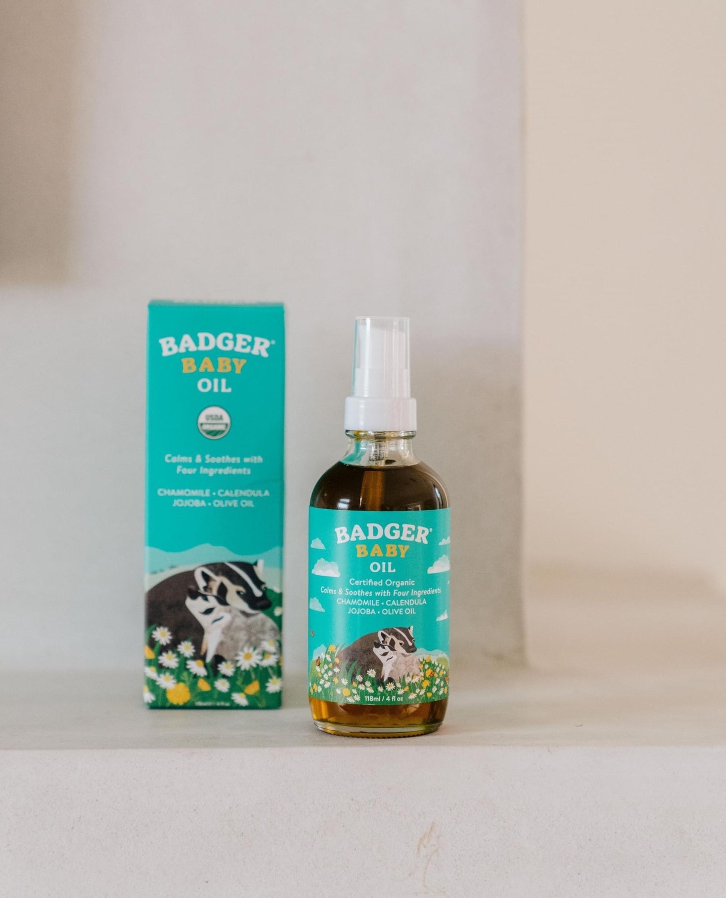 Badger Calming Baby Oil- 118ml