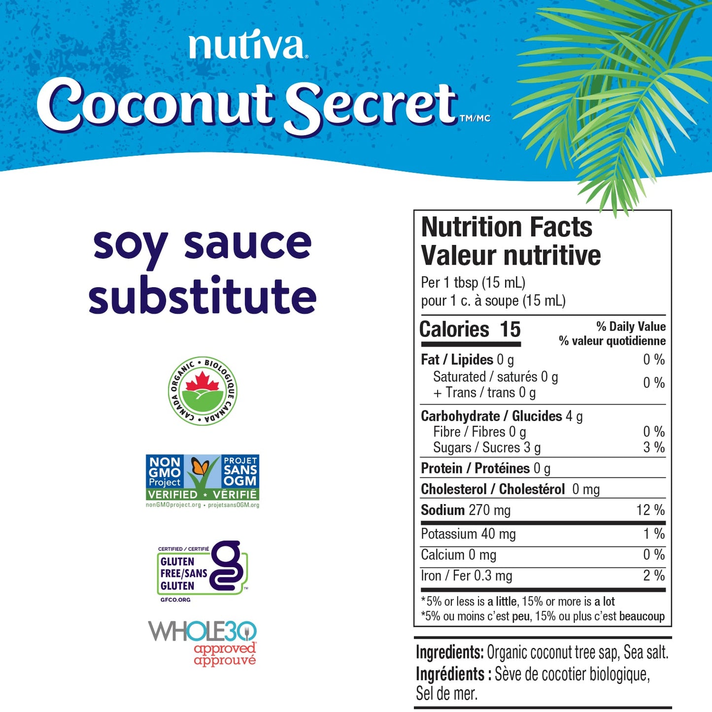 Nutiva Coconut Secret Soy Sauce Substitute - Original 500mL