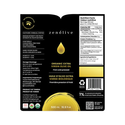 Zenolive Organic Extra Virgin Olive Oil 500ml, additional product image
