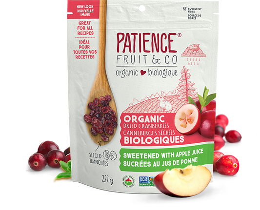 Patience Fruit & Co. Organic Dried Cranberries Sweetened with Apple Juice
227 g