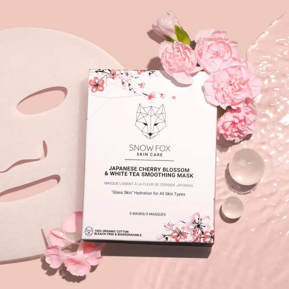 Snow Fox Skin Care Japanese Cherry Blossom & White Tea Smoothing Mask