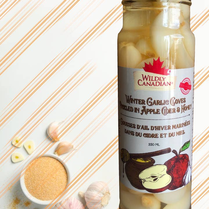 Winter Garlic Cloves Pickled in Apple Cider & Honey