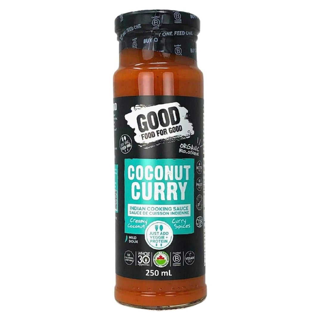 Good Food For Good Organic Cooking Sauce Coconut Curry, 250ml