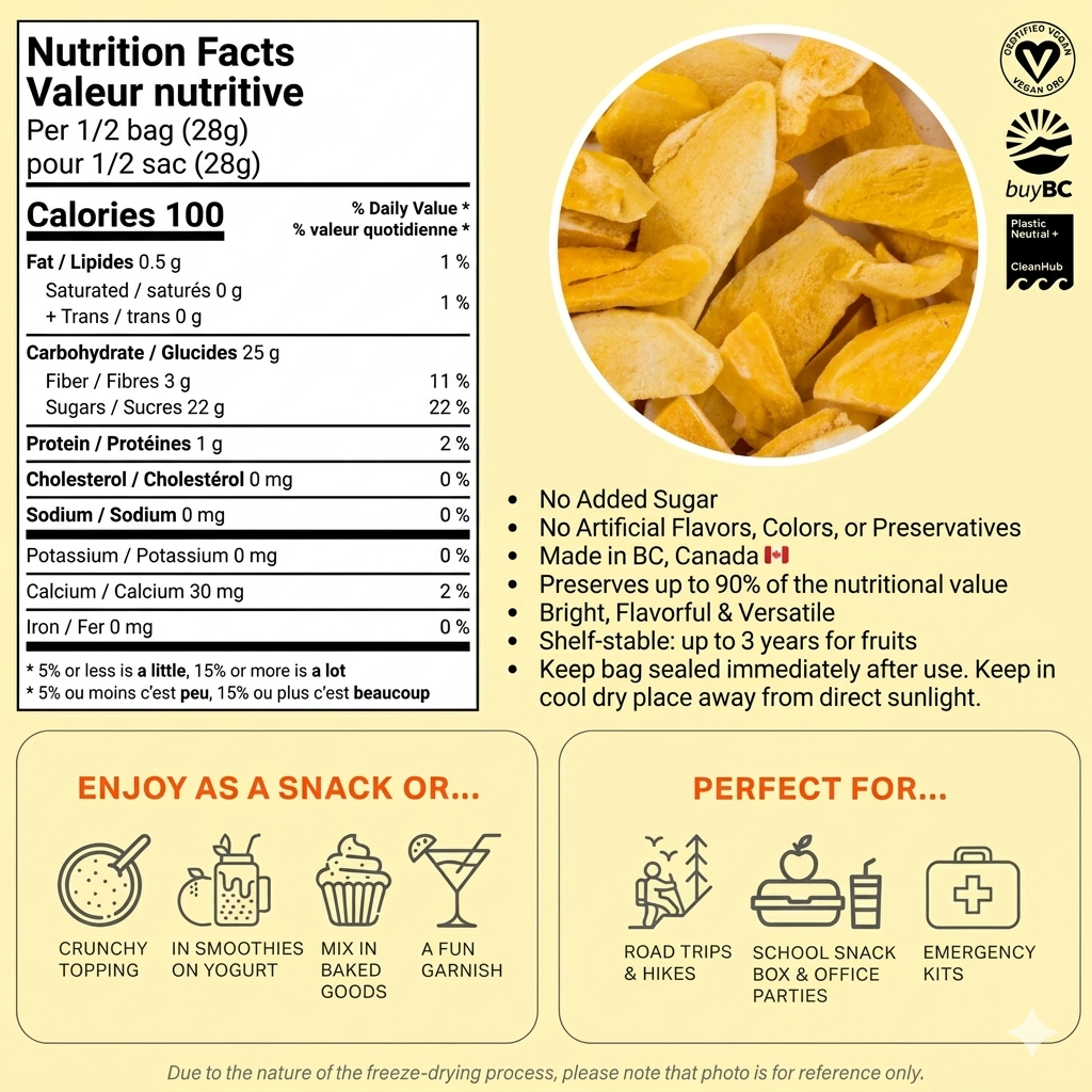 OHME! Freeze-Dried Mangoes Sliced 56g