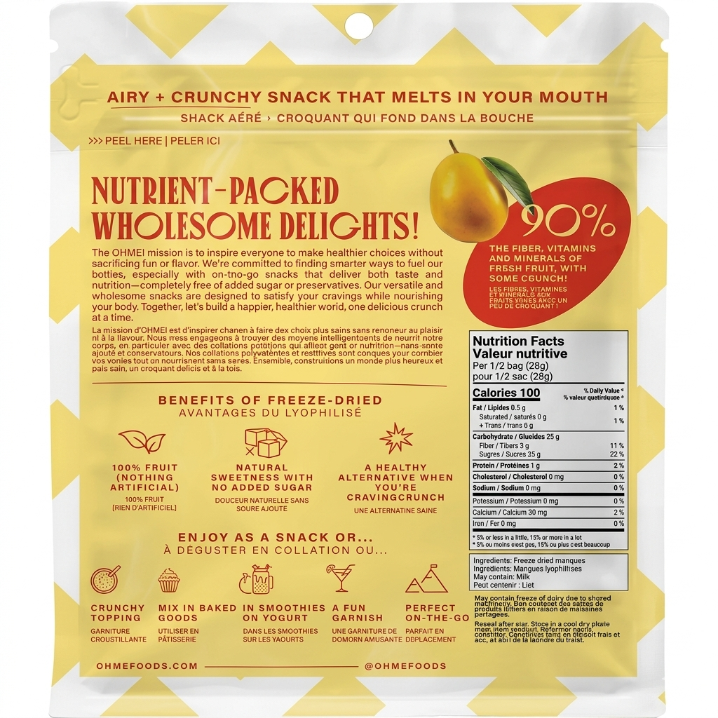 OHME! Freeze-Dried Mangoes Sliced 56g