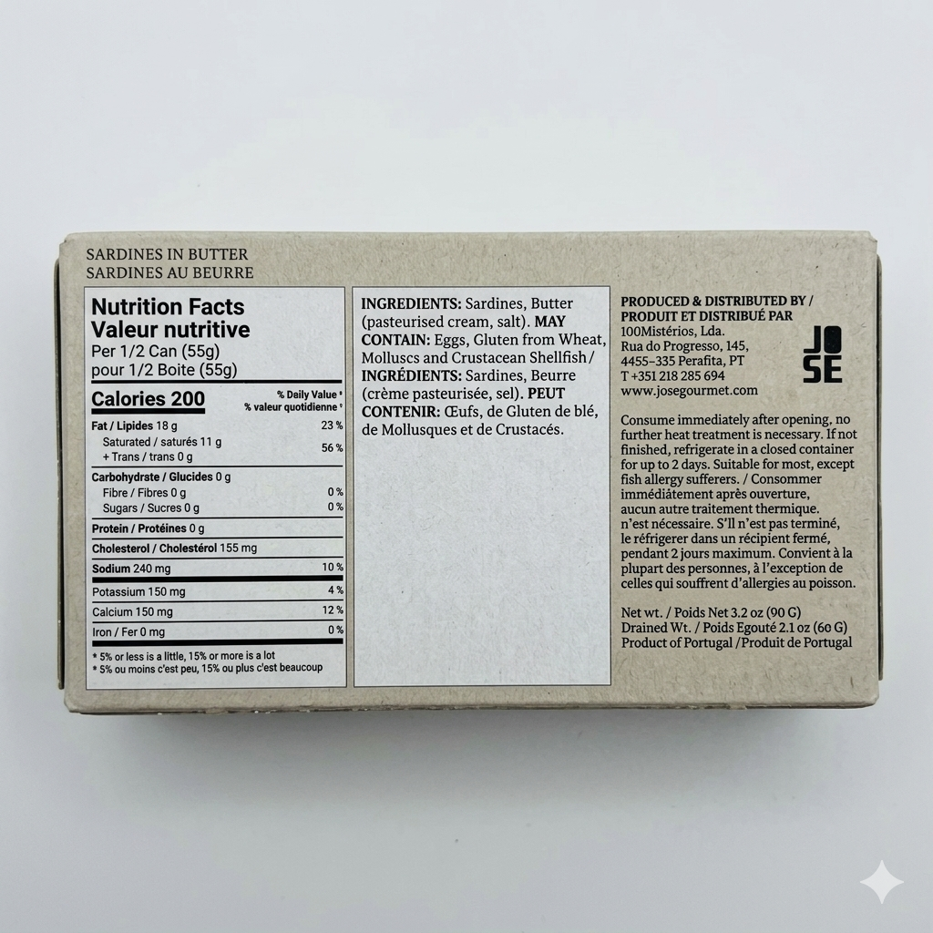 Jose Gourmet Sardines in Butter 90g, additional product image 2
