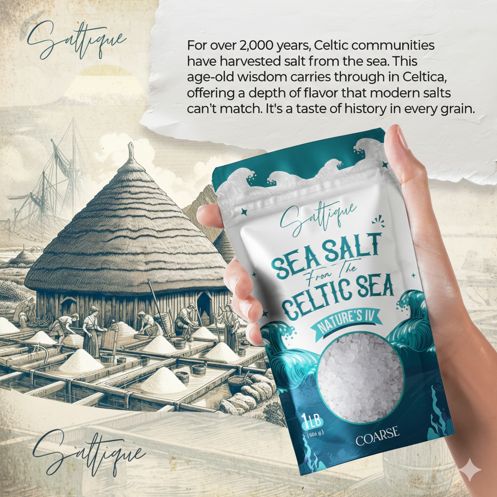Saltique Sea salt from the Celtic sea Fine Ground (454g)