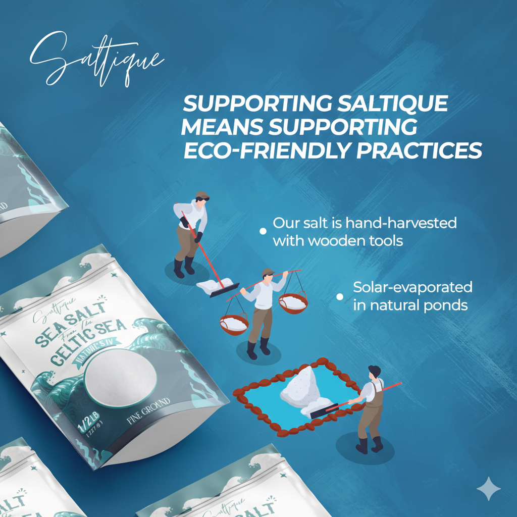 Saltique Sea salt from the Celtic sea Fine Ground (454g)