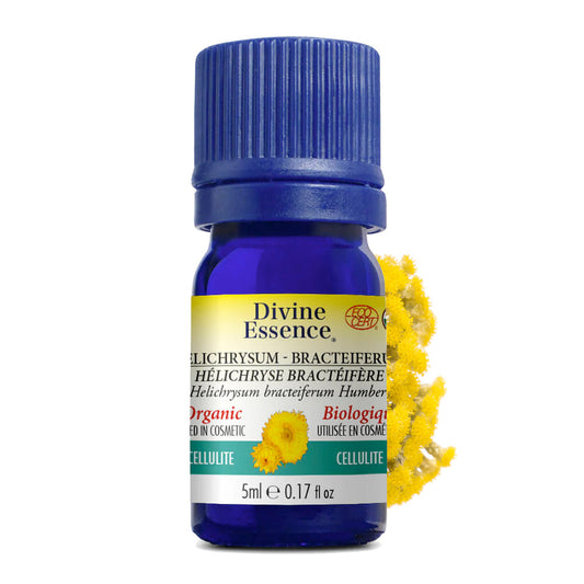 Divine Essence Helichrysum Bracteiferum Essential Oil Organic - Cellulite. 5ml