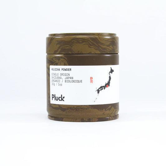 Pluck Organic Hojicha Powder 30g tin