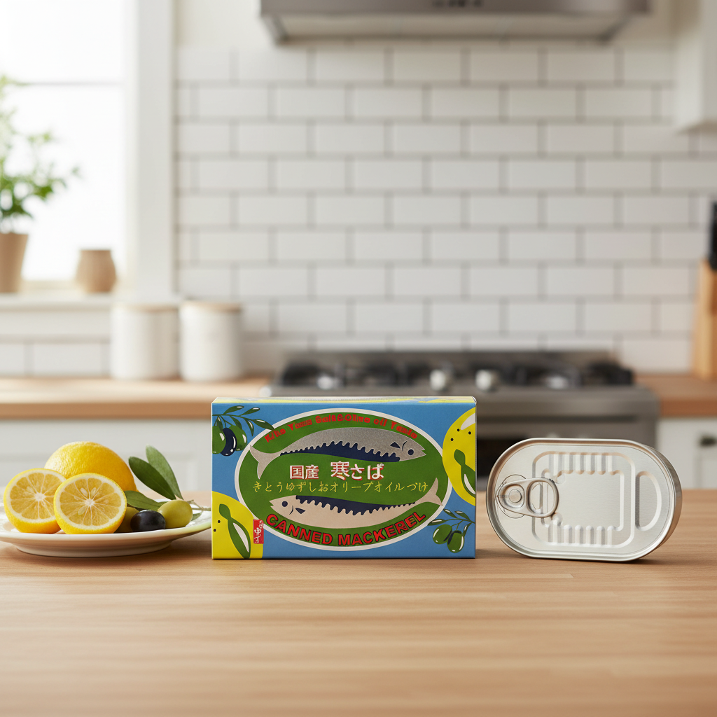 Kito Yuzu Salt & Olive Oil Taste Canned Mackerel, additional product image 2