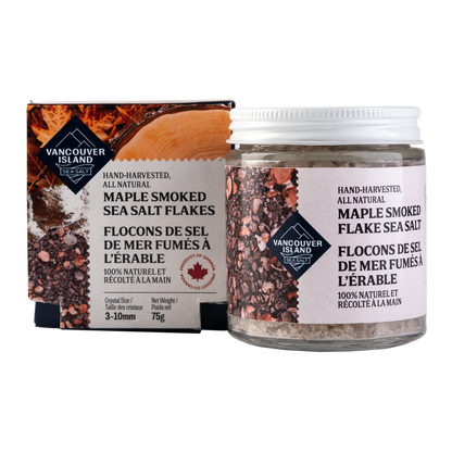 Vancouver Island Sea Salt Maple Smoked Sea Salt Flakes (75g Jar)