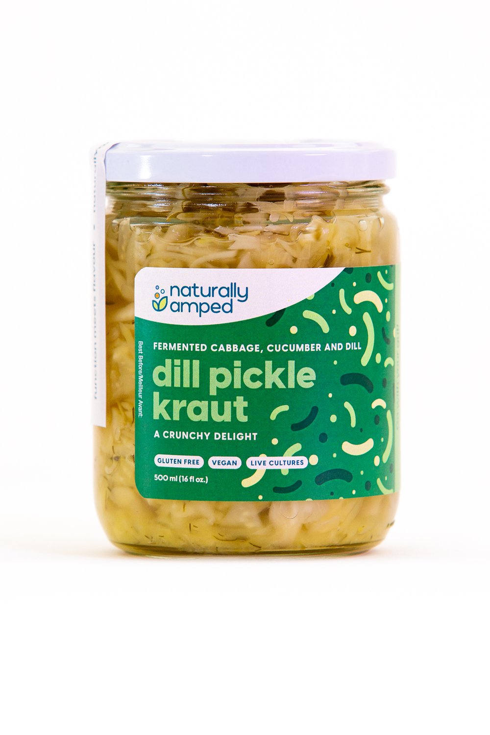 Naturally amped Dill Pickle Kraut 500ml