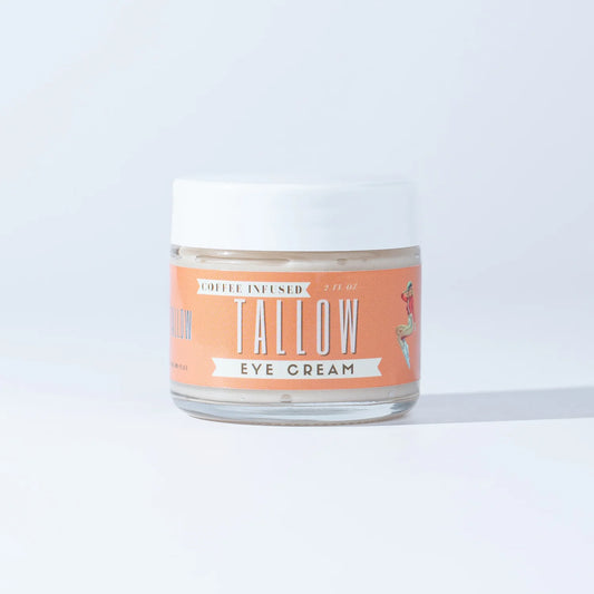 Lady May Coffee Bean infused Tallow Eye Cream, Grass Fed Beef Tallow