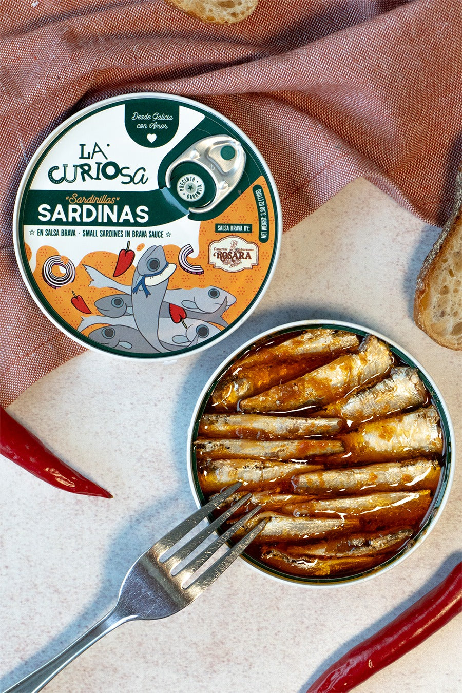 La Curiosa- Small Sardines in Brava Sauce (112g)