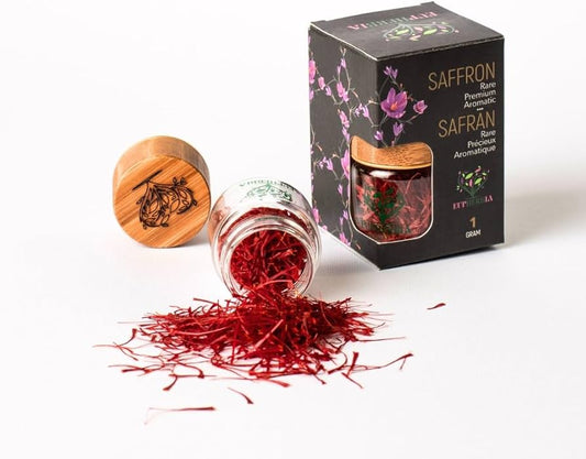 EUPHERBIA Saffron, Pure Grade A+ All Red Saffron Threads, Fresh, Premium, Aromatic, Hand Harvested, Unprocessed, Kosher Certified (1 Gram)