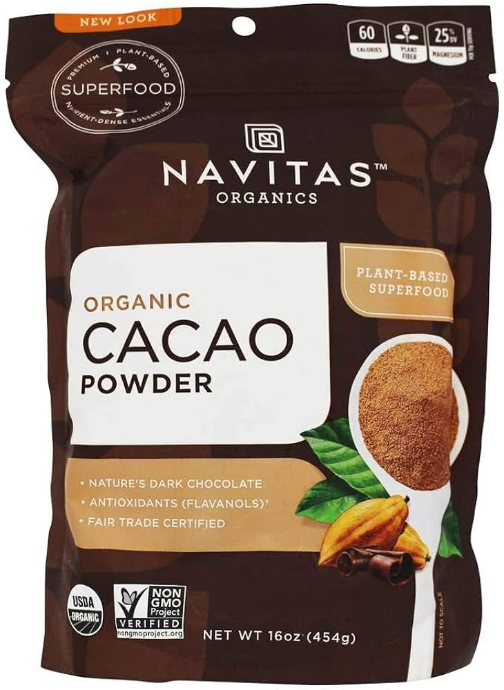 Navitas Naturals Organic Cacao Powder, 16-Ounce Pouches 454G