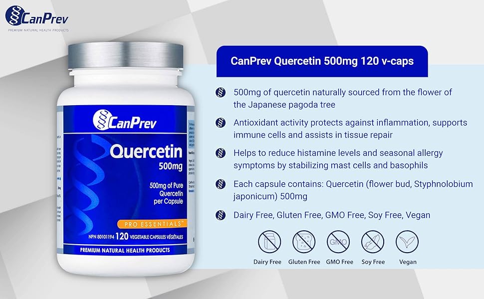 CanPrev Quercetin 500mg 120 Veggie Caps