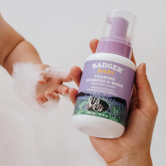Badger Baby Foaming Shampoo & Wash Night Lavender 296mL