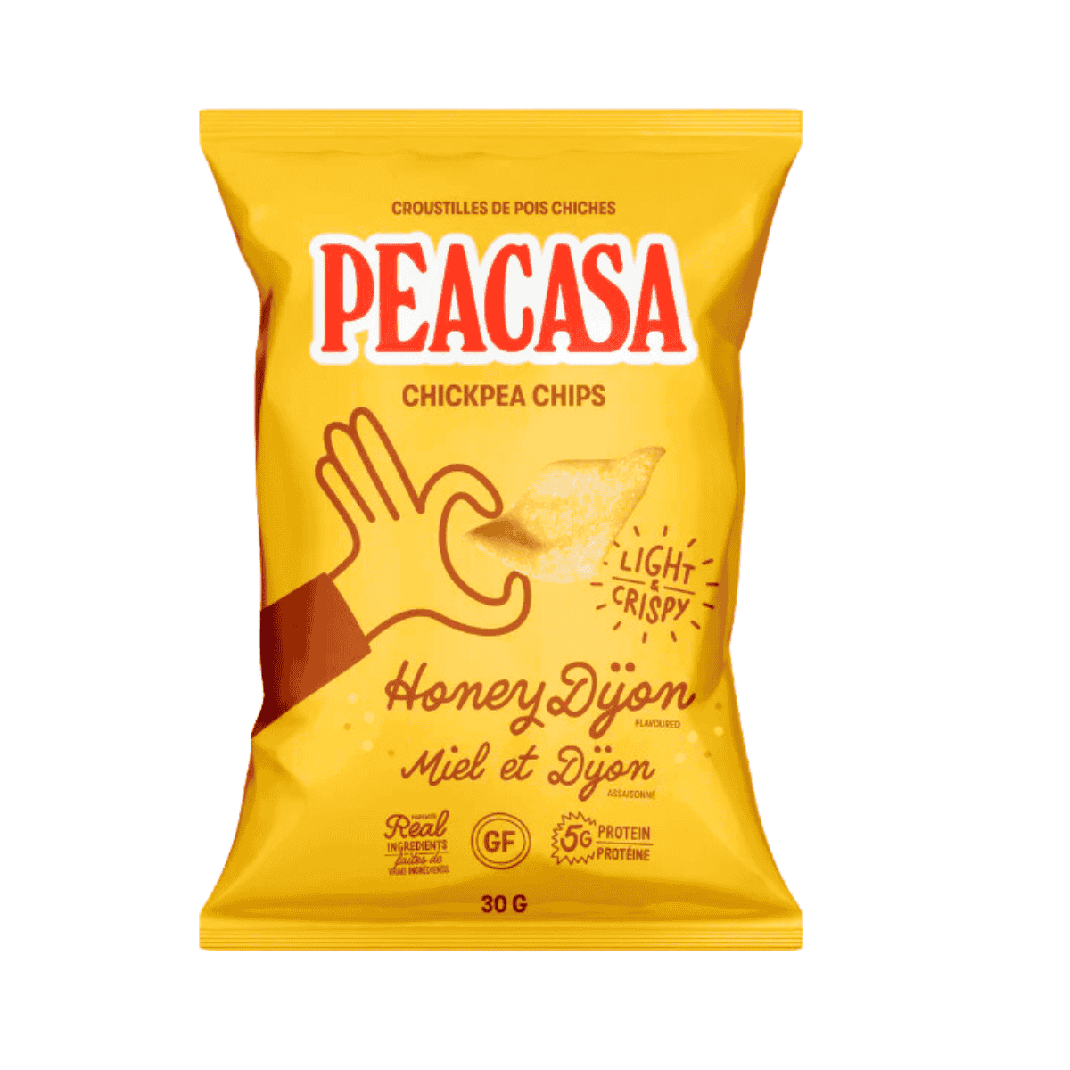 PEACASA High Protein Chickpea Chips Honey Dijon, 30g