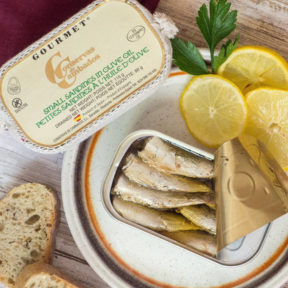 Conservas de Cambados Gourmet Small Sardines In Olive Oil 80g, additional product image