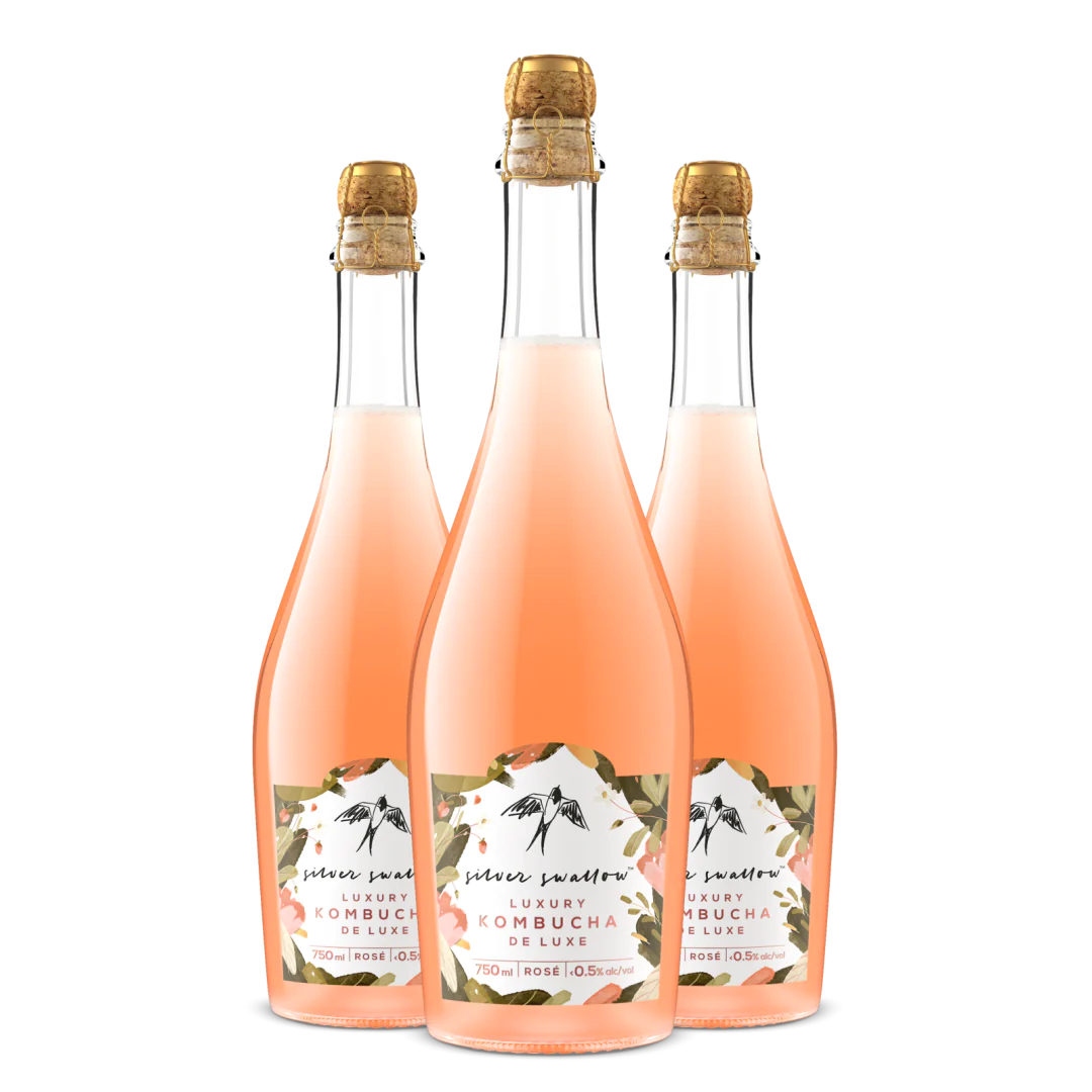 Silver Swallow Luxury Kombucha Rosé - 750ml