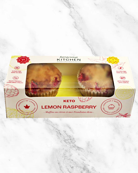 K Kitchen Keto Lemon Raspberry Muffins