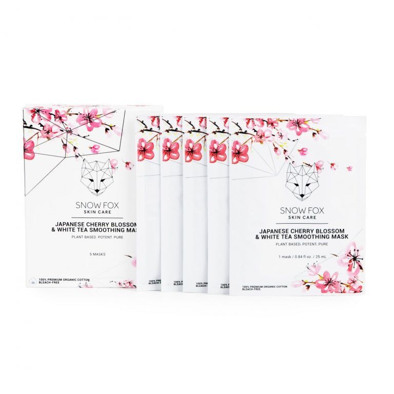 Snow Fox Skin Care Japanese Cherry Blossom & White Tea Smoothing Mask