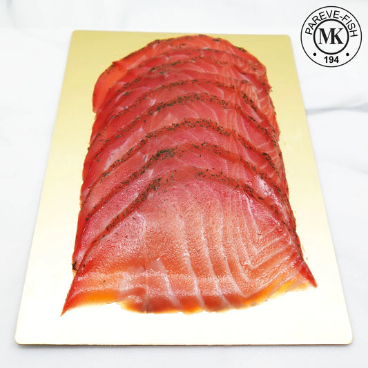 Premium Salmon Gravlax - Prime Royal Cut Loin - Sliced - Beets 'n Brandy